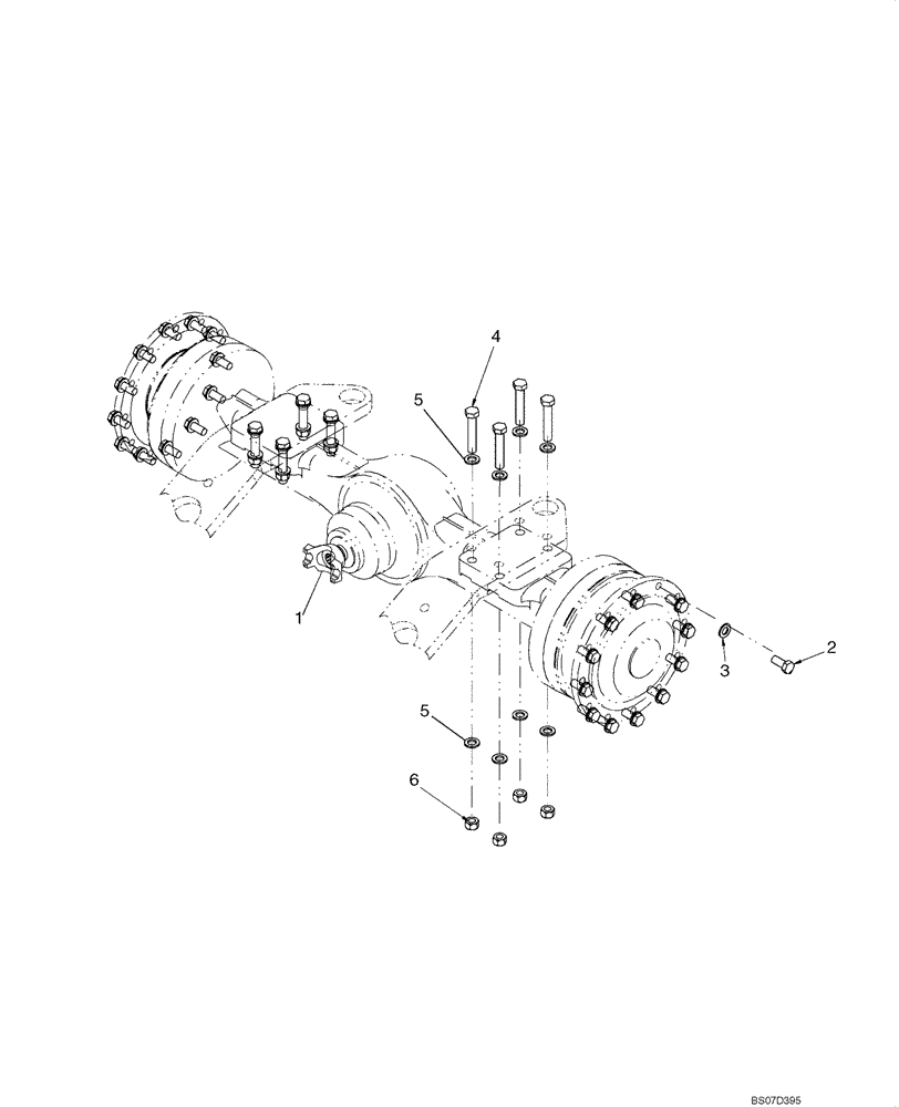 Схема запчастей Case 621E - (06-40) - AXLE, FRONT - MOUNTING (06) - POWER TRAIN