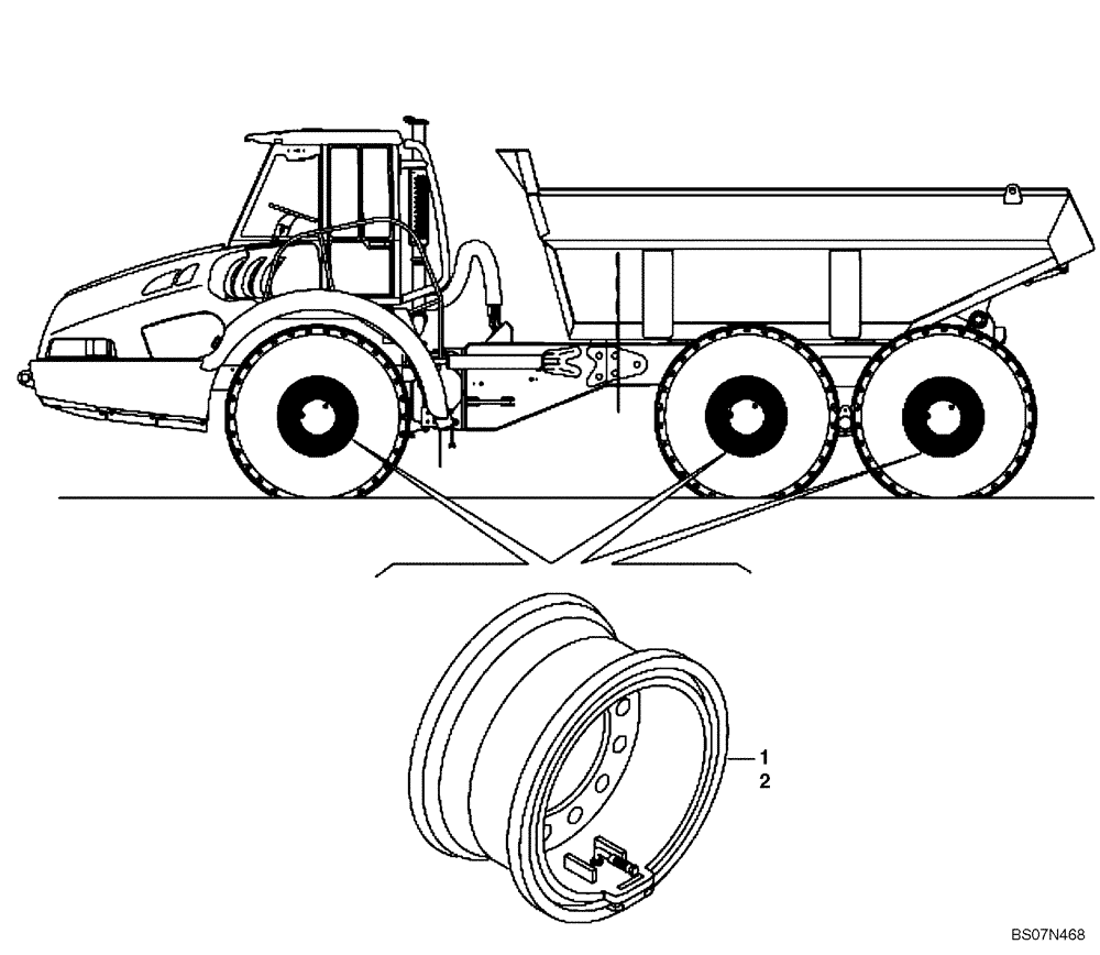 Схема запчастей Case 327B - (34A00000632[001]) - WHEEL RIMS (87737706) (11) - AXLES/WHEELS