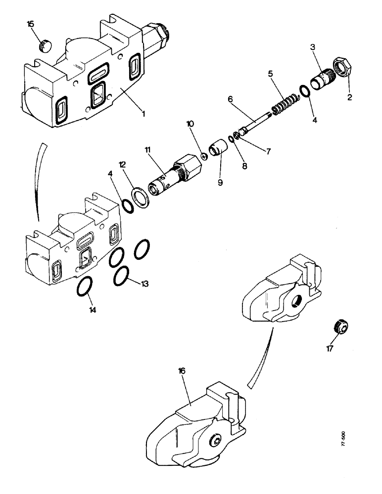 Схема запчастей Case 850 - (J19-1) - CONTROL VALVE INLET AND OUTLET SECTIONS (07) - HYDRAULIC SYSTEM