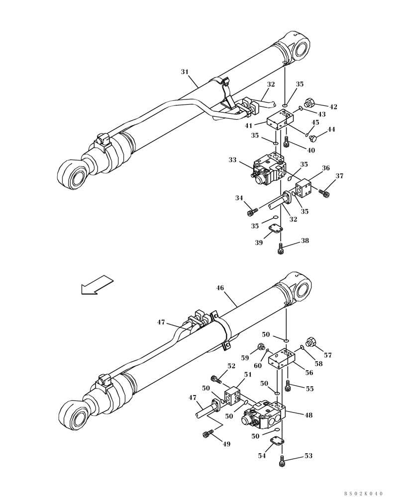 Схема запчастей Case CX330 - (08-12) - HYDRAULICS - BOOM CYLINDER, MODELS WITH LOAD HOLD (08) - HYDRAULICS