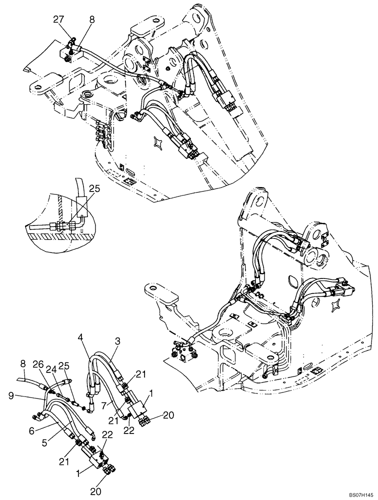 Схема запчастей Case 121E - (20.575[4554647000]) - HYDRAULIC SYSTEM ADDITIONAL FUNCT. LOADER BOOM (ITALY WITH PBS) (35) - HYDRAULIC SYSTEMS