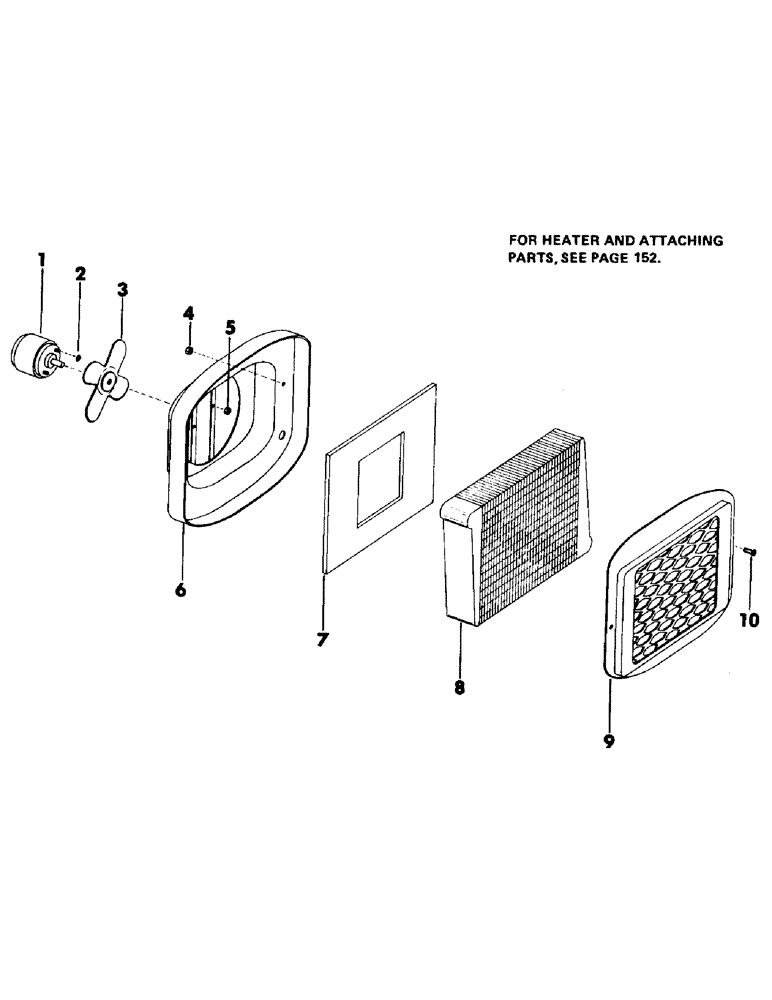 Схема запчастей Case 50 - (153) - HOT WATER HEATER (88) - ACCESSORIES