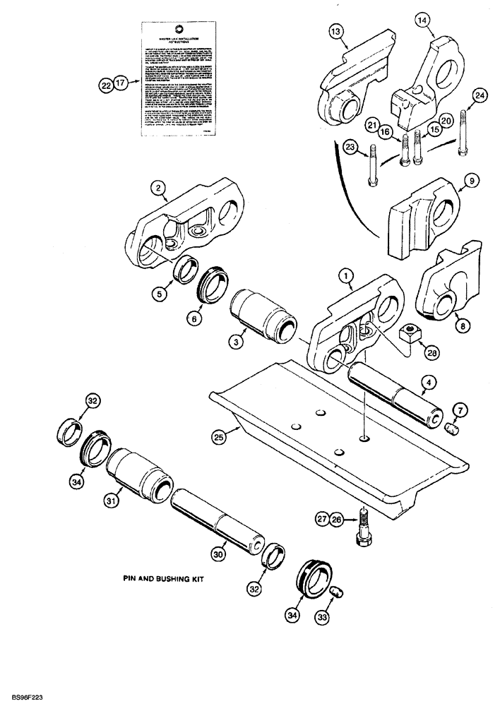 Схема запчастей Case 850G - (5-10) - CASE LUBRICATED TRACK CHAIN (WITH 9/16 INCH MOUNTING HARDWARE) (04) - UNDERCARRIAGE