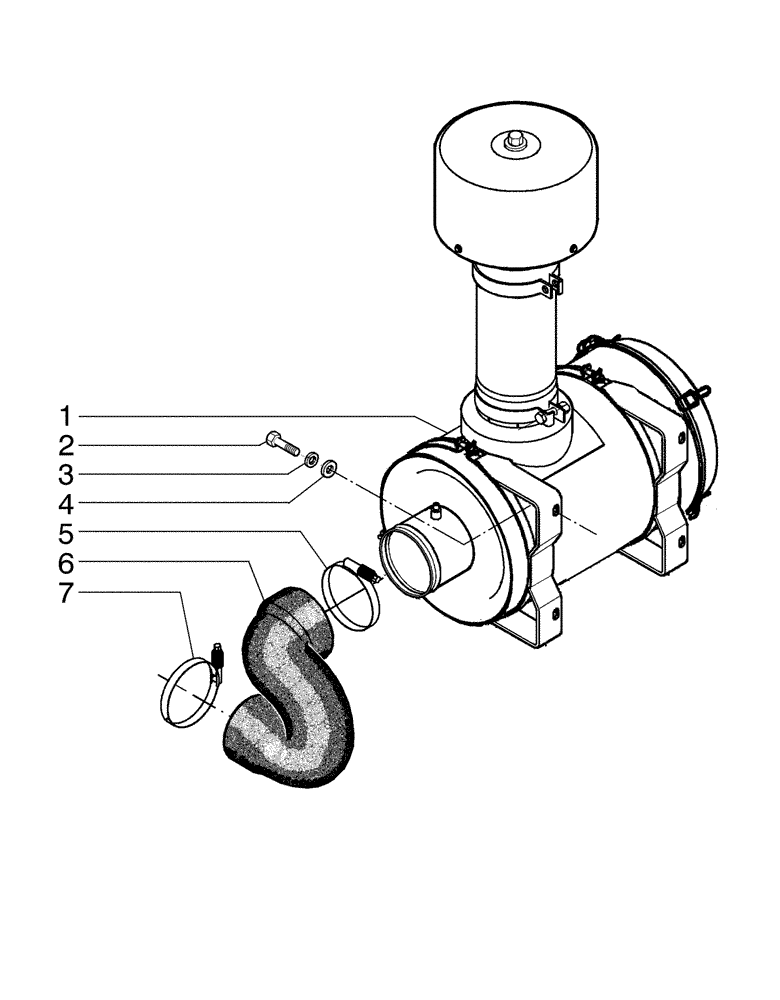 Схема запчастей Case 865B - (02-16[01]) - AIR CLEANER (02) - ENGINE