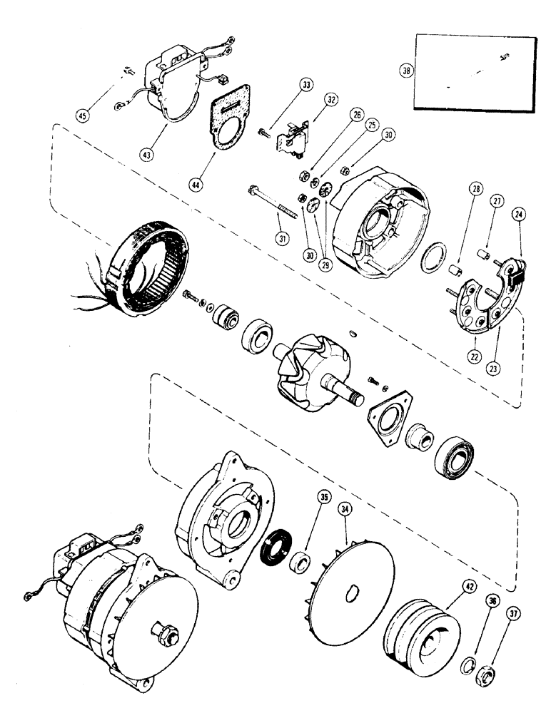 Схема запчастей Case 35 - (218) - ALTERNATOR, (USED ON UNITS WITH PIN 6266301 AND AFTER) (55) - ELECTRICAL SYSTEMS