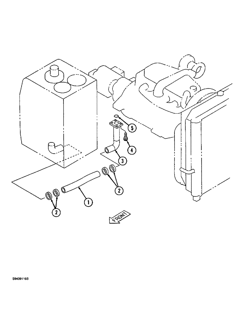 Схема запчастей Case 9030B - (8-006) - RESERVOIR TO PUMP SUCTION LINE (08) - HYDRAULICS