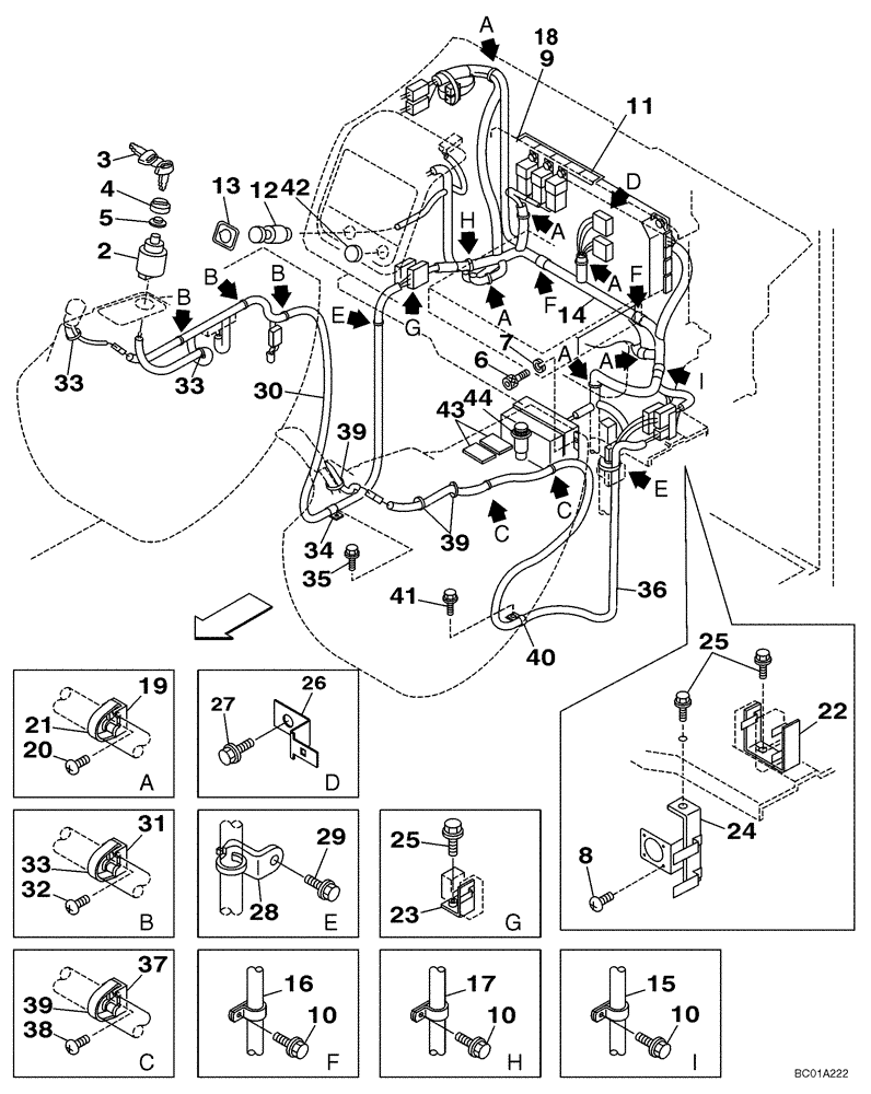 Схема запчастей Case CX290 - (04-08) - ELECTRICAL - CAB (04) - ELECTRICAL SYSTEMS