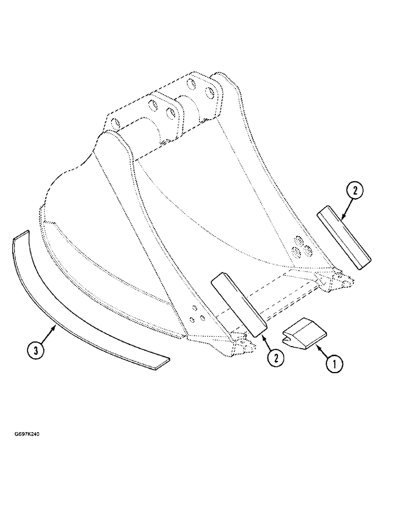 Схема запчастей Case 888 - (9G-12) - BUCKET REINFORCEMENT PARTS (09) - CHASSIS