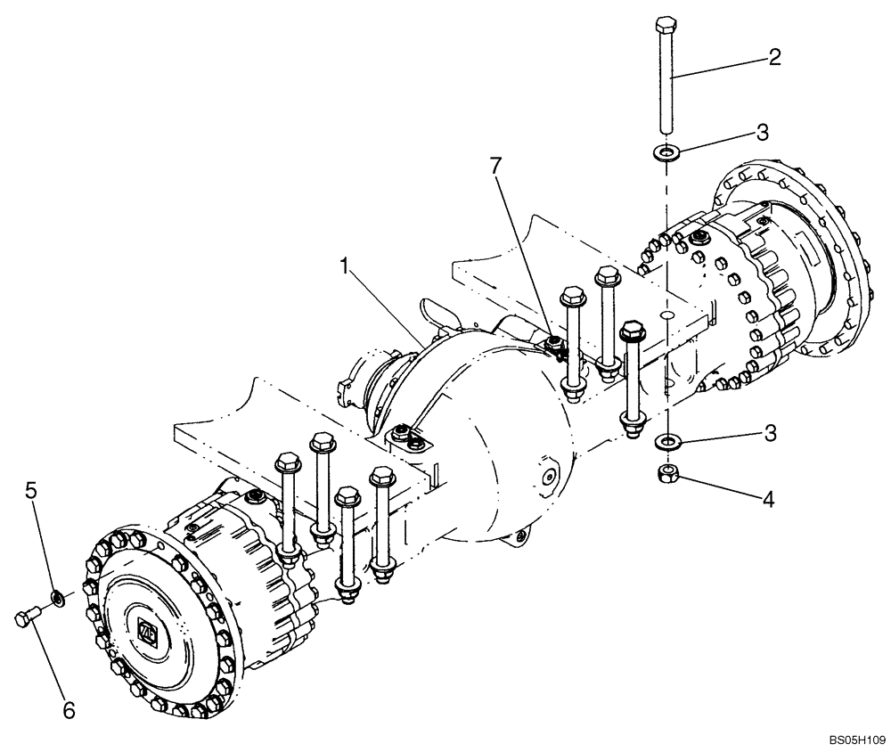 Схема запчастей Case 921E - (06-18) - AXLE, FRONT - MOUNTING (06) - POWER TRAIN