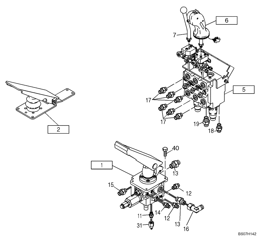 Схема запчастей Case 321E - (20.541[2991367001]) - HYDRAULIC SYSTEM BRAKE MOUNTING PARTS (35) - HYDRAULIC SYSTEMS