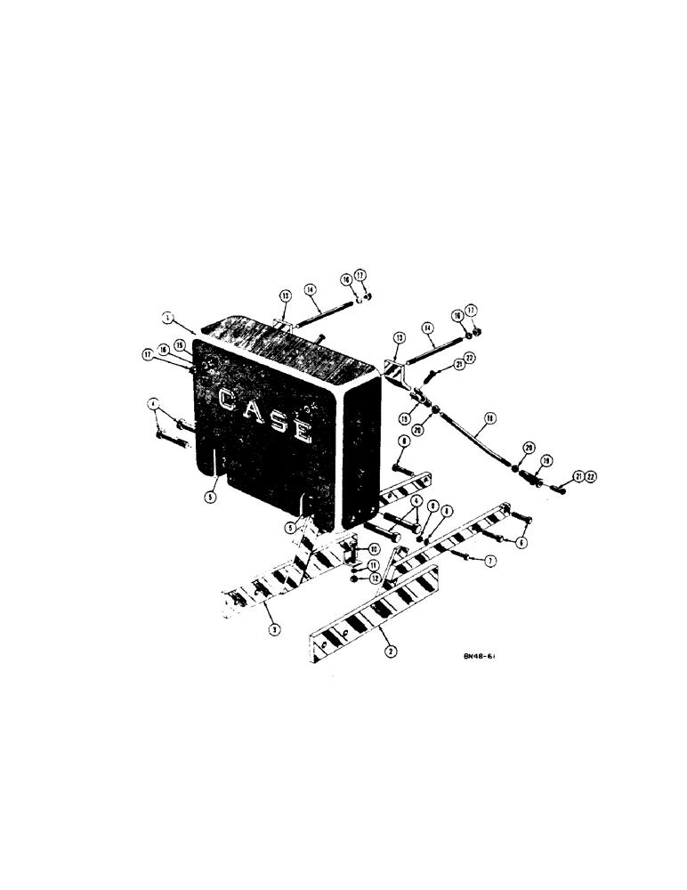 Схема запчастей Case 500 - (212) - REAR COUNTERWEIGHT (05) - UPPERSTRUCTURE CHASSIS