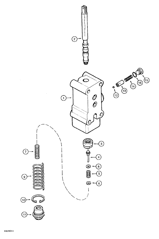 Схема запчастей Case 580SK - (6-84) - TRANSAXLE ASSEMBLY, PTO CONTROL VALVE (06) - POWER TRAIN