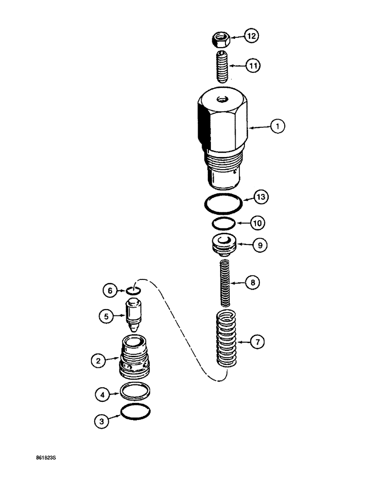 Схема запчастей Case 590L - (8-098) - LOADER CONTROL VALVE, BUCKET SECTION CIRCUIT RELIEF VALVE (08) - HYDRAULICS