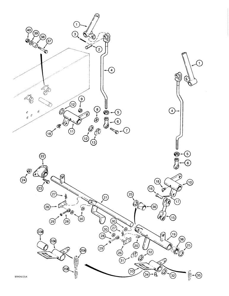 Схема запчастей Case 1818 - (8-32) - LOADER CONTROLS (08) - HYDRAULICS