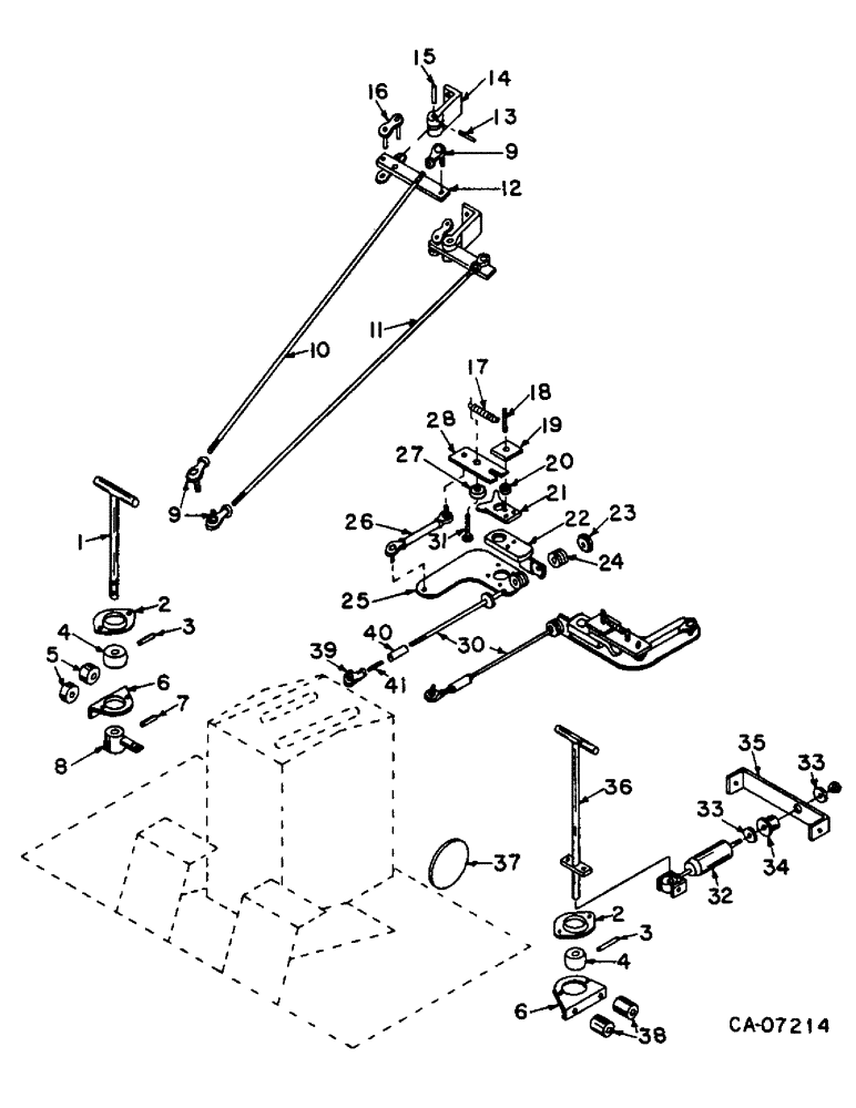 Схема запчастей Case 4155 - (07-01) - DRIVE TRAIN, HYDRAULIC & HYDROSTATIC CONTROLS (04) - Drive Train