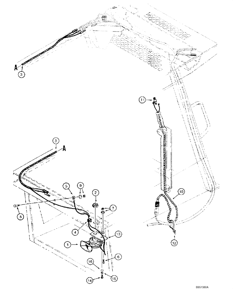 Схема запчастей Case 1845C - (04-09) - HORN, - JAF0040227 (04) - ELECTRICAL SYSTEMS