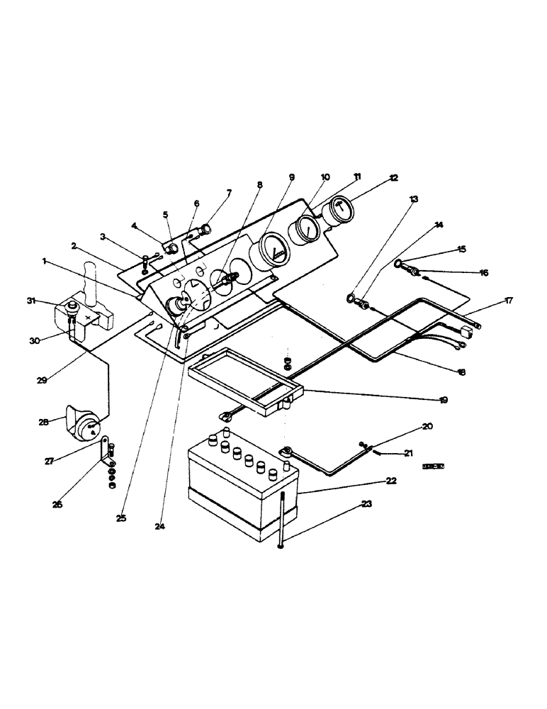 Схема запчастей Case 1529 - (164) - INSTRUMENT PANEL, ENGINE ELECTRICAL EQUIPMENT (55) - ELECTRICAL SYSTEMS