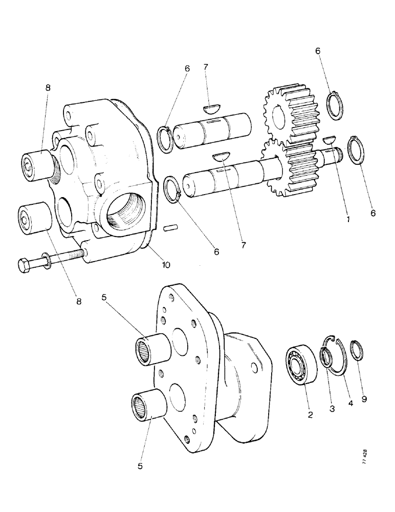 Схема запчастей Case 850 - (B02-1) - TORQUE CONVERTER PUMP (03) - TRANSMISSION