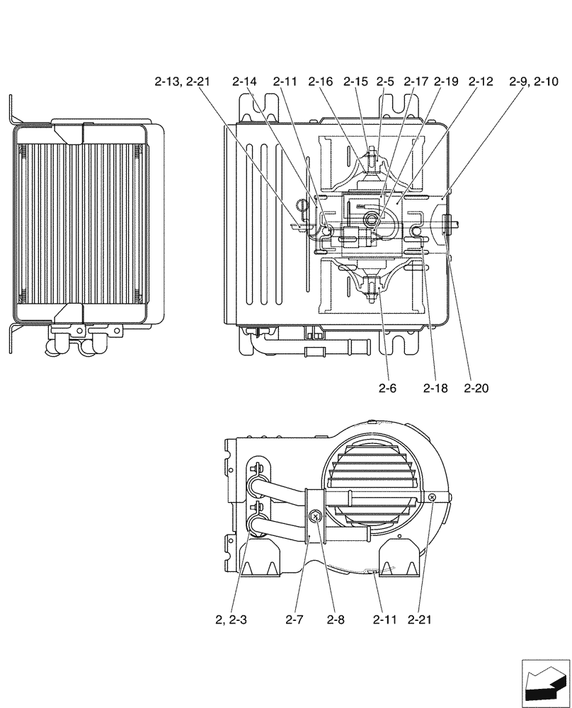 Схема запчастей Case CX36B - (01-095[02]) - HOSE ASSY, HEATER (50) - CAB CLIMATE CONTROL