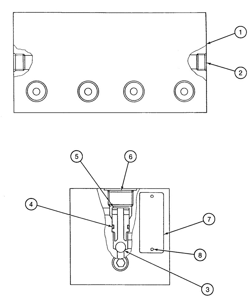 Схема запчастей Case 9060 - (8-058) - 152744A1 SHUTTLE VALVE (08) - HYDRAULICS