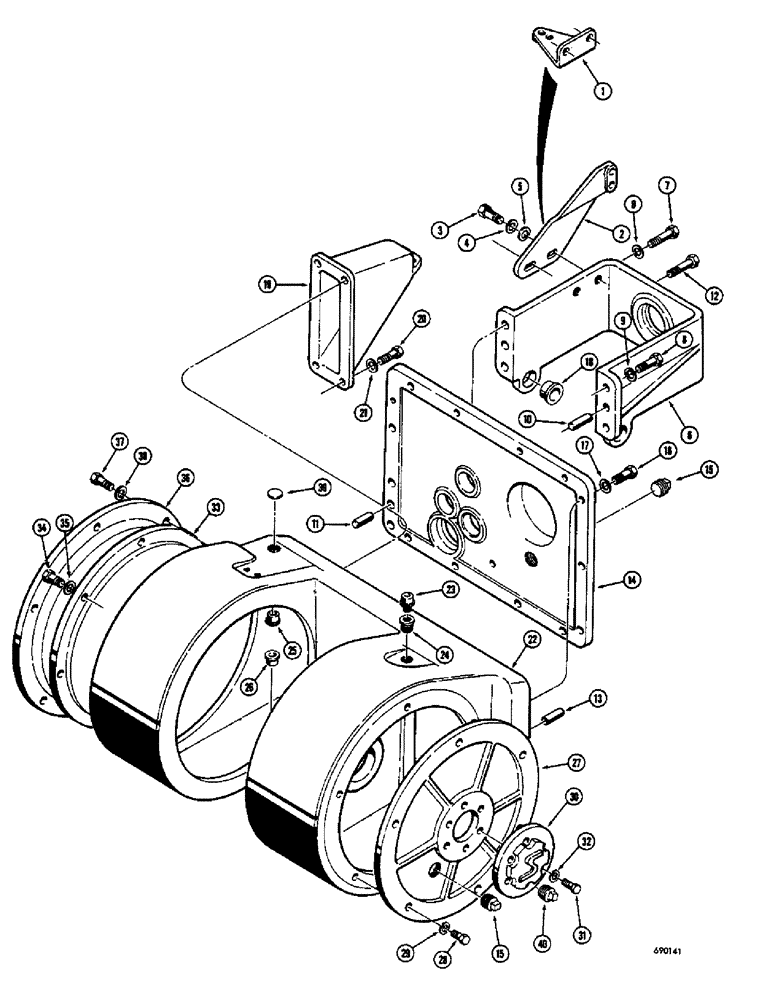 Схема запчастей Case 400C - (226) - SWEED WINCH, WINCH HOUSING AND COVERS (88) - ACCESSORIES