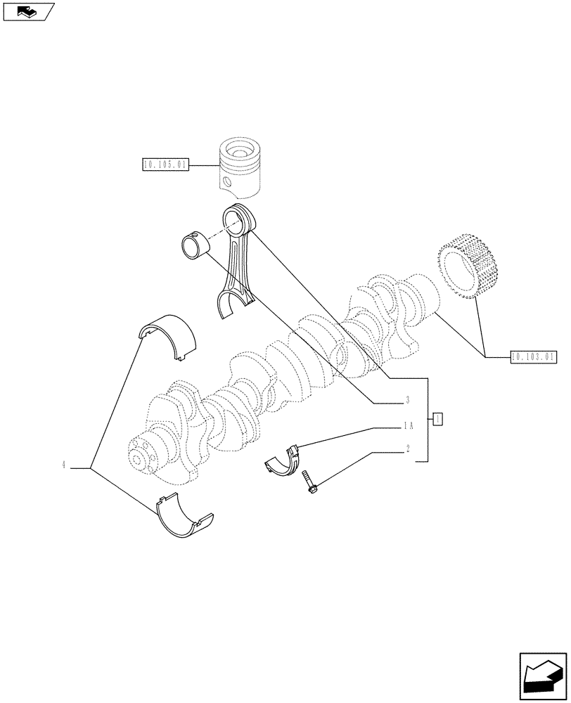 Схема запчастей Case F3DFA613A E002 - (10.105.02) - CONNECTING ROD (504386690) (10) - ENGINE