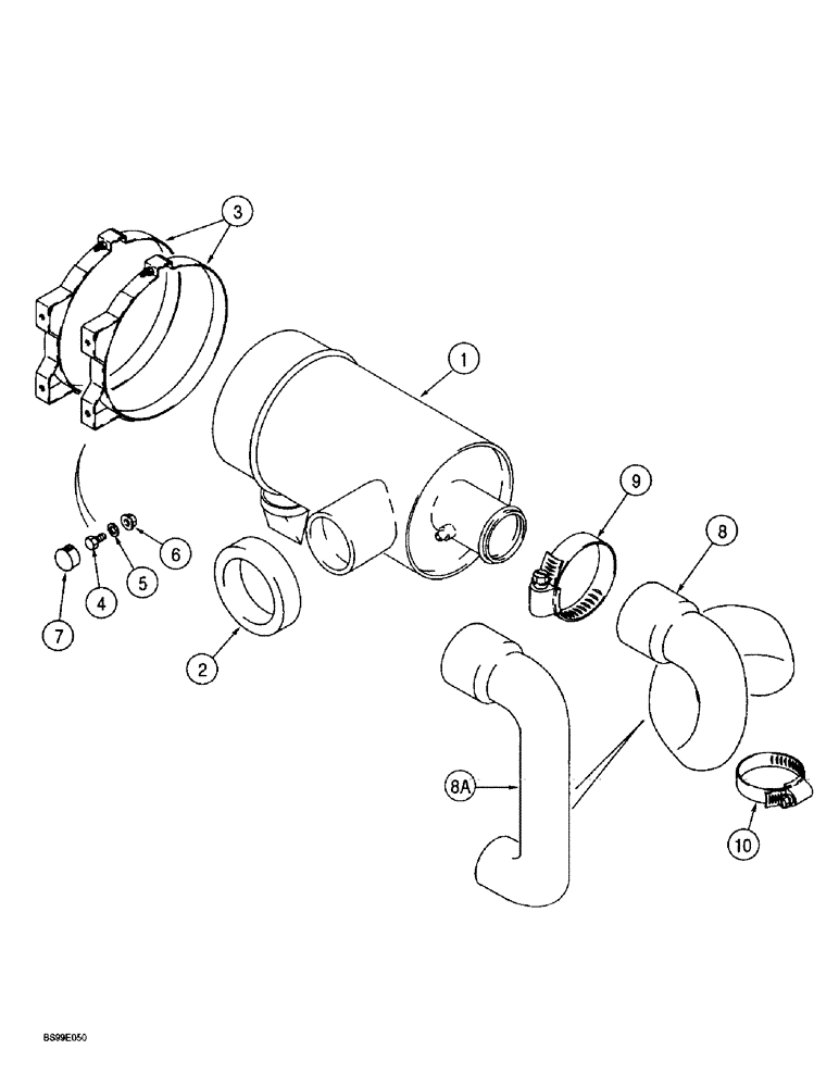 Схема запчастей Case 560 - (2-34) - AIR CLEANER AND AIR INTAKE (02) - ENGINE