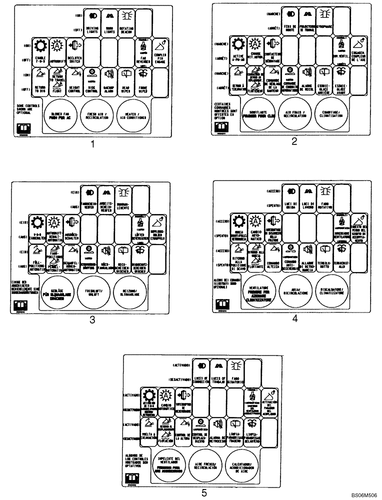 Схема запчастей Case 821E - (09-94) - DECALS - SWITCHES (09) - CHASSIS