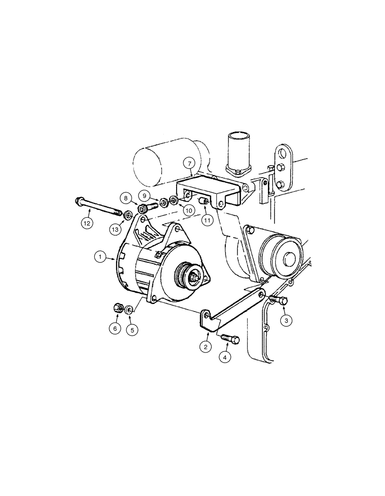 Схема запчастей Case 845 - (04-08[01]) - ALTERNADOR 80A - ASSEMBLY (04) - ELECTRICAL SYSTEMS