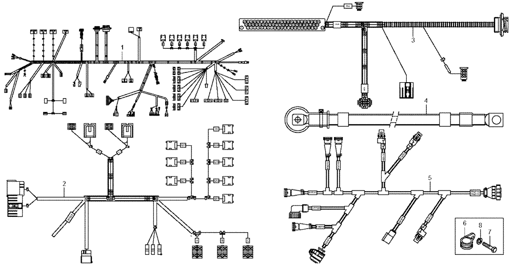 Схема запчастей Case 330 - (67A00021253[01]) - WIRINGS - SERIAL NUMBER HHD0000242 AND PRIOR (13) - Electrical System / Decals