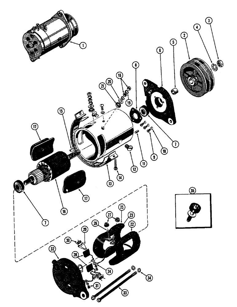 Схема запчастей Case W8B - (057A) - A22682 GENERATOR, (401) DIESEL ENGINE (06) - ELECTRICAL SYSTEMS