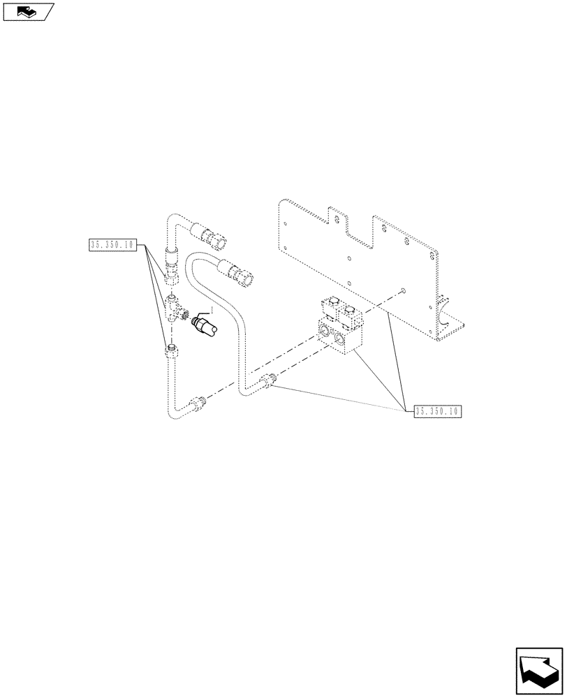 Схема запчастей Case 580SN WT - (55.526.03) - RIDE CONTROL SWITCH (55) - ELECTRICAL SYSTEMS