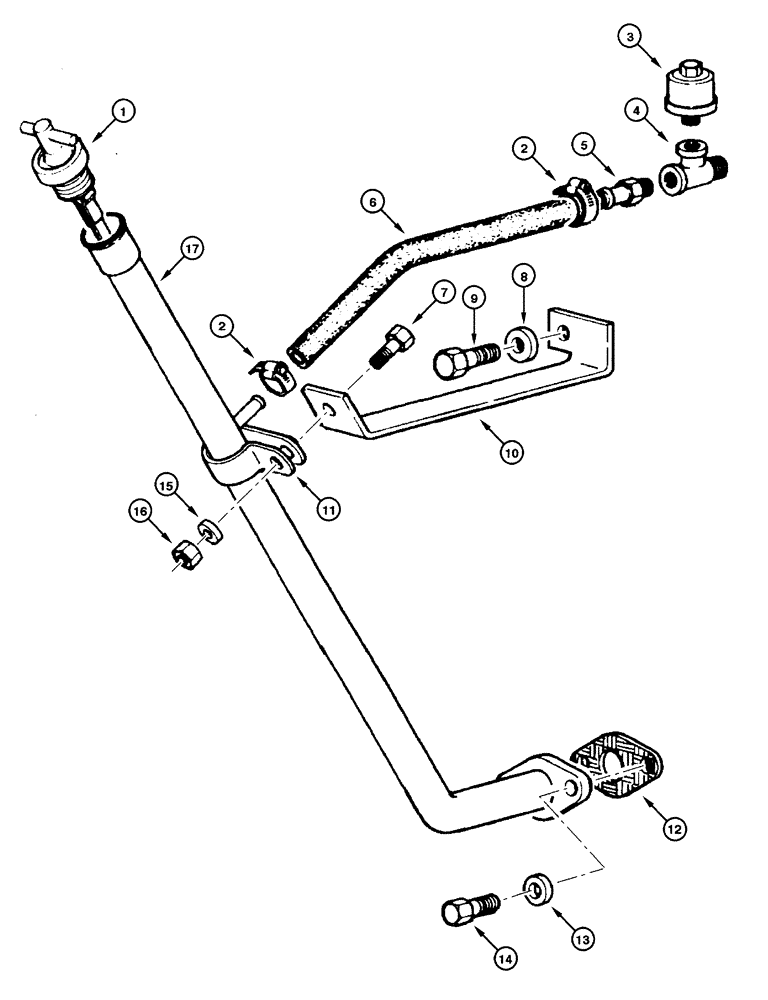 Схема запчастей Case 885 - (06.06[00]) - TRANSMISSION DIPSTICK (06) - POWER TRAIN