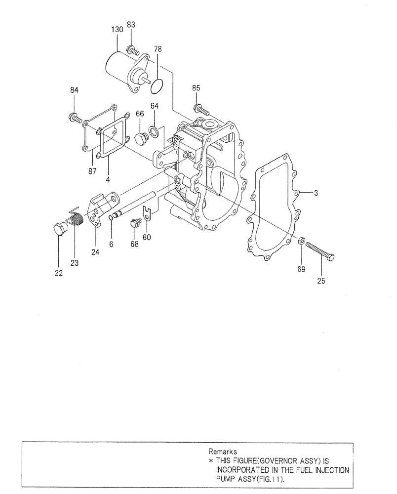 Схема запчастей Case CX31B - (08-012) - GOVERNOR (10) - ENGINE