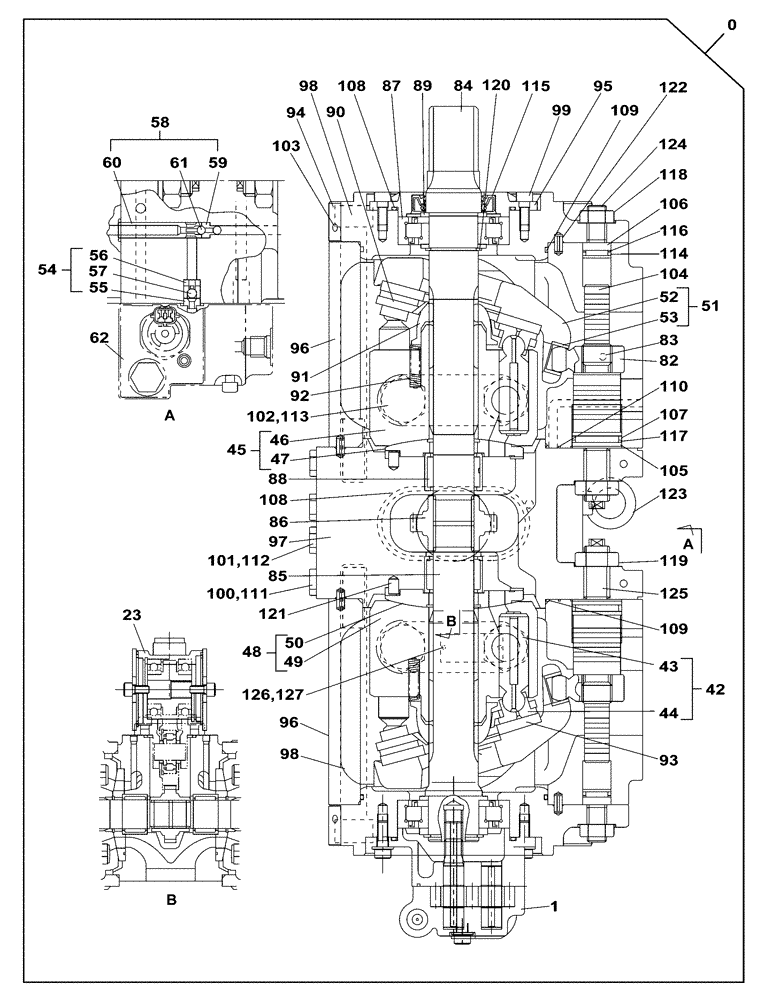 Схема запчастей Case CX210C NLC - (35.106.02) - HIGH PRESSURE PUMP - WITH AUXILIARY HYDRAULICS (35) - HYDRAULIC SYSTEMS