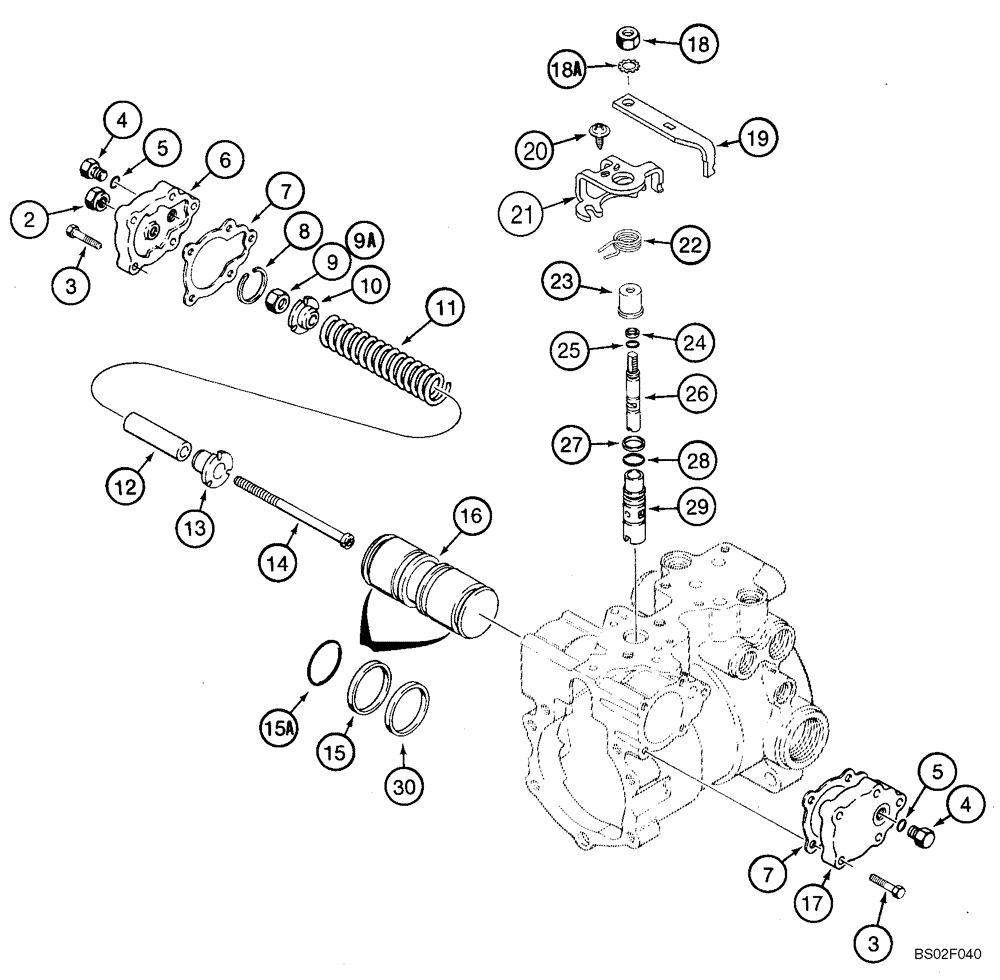 Схема запчастей Case 75XT - (06-10A) - PUMP, TANDEM, REAR (06) - POWER TRAIN