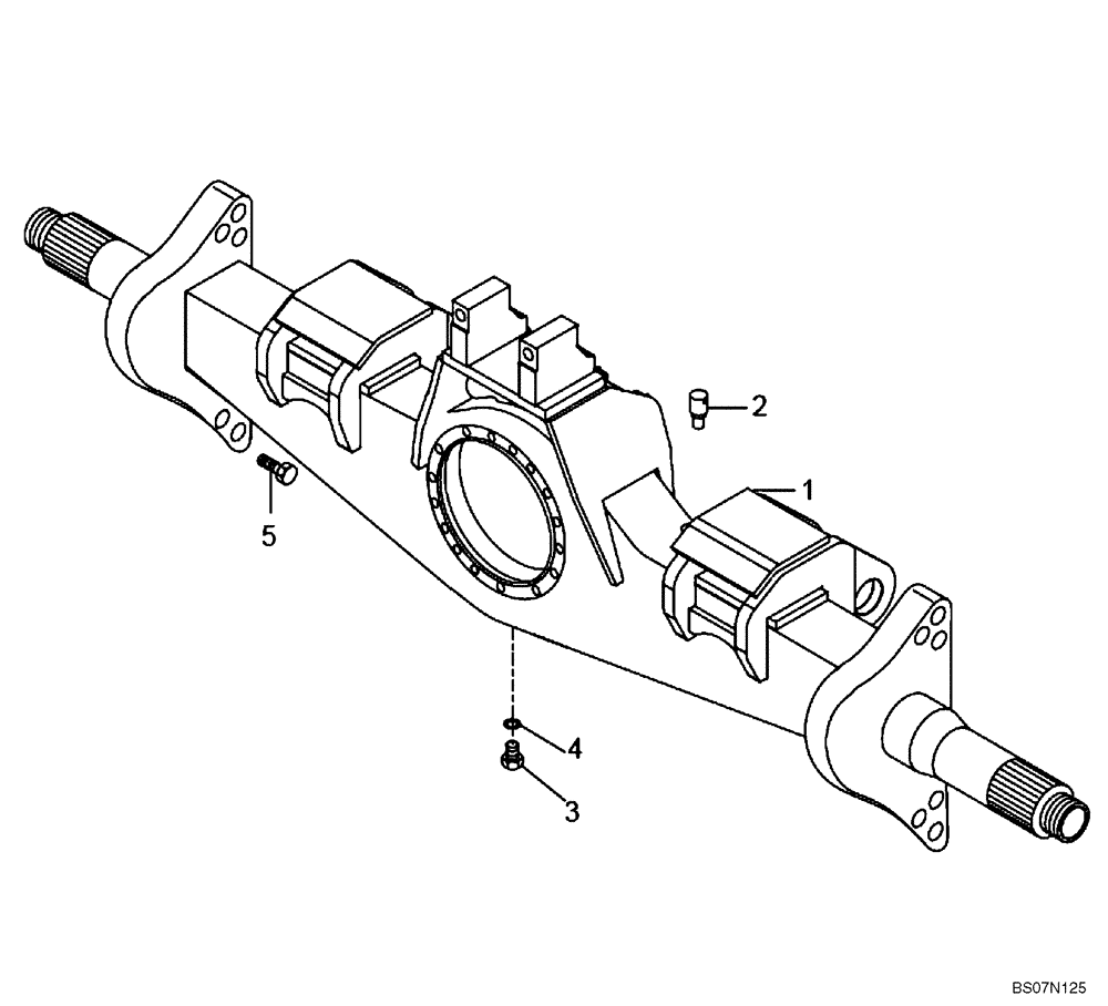 Схема запчастей Case 330B - (32A00000670[001]) - HOUSING, INTERMEDIATE AXLE (87695002) (11) - AXLES/WHEELS