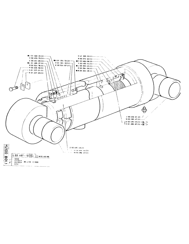 Схема запчастей Case GC120 - (177) - CYLINDER 