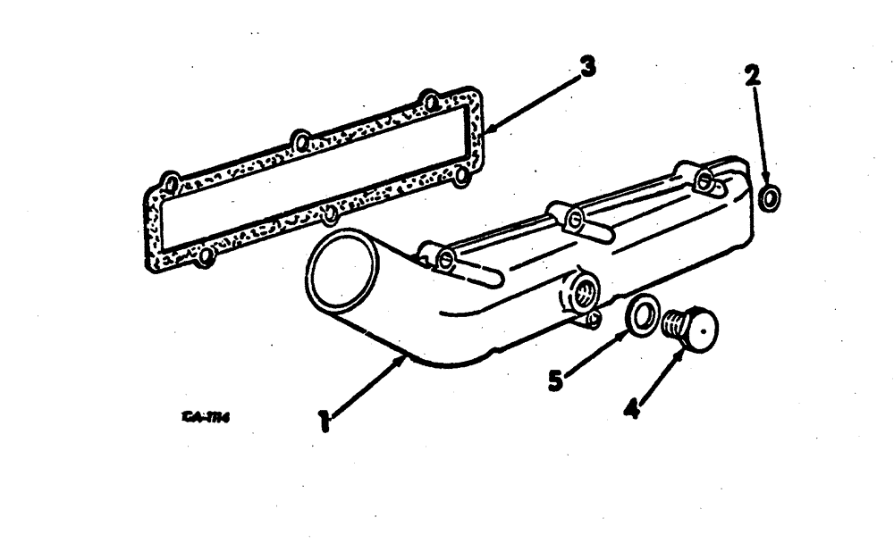 Схема запчастей Case 3400 - (126) - INTAKE MANIFOLD (10) - ENGINE