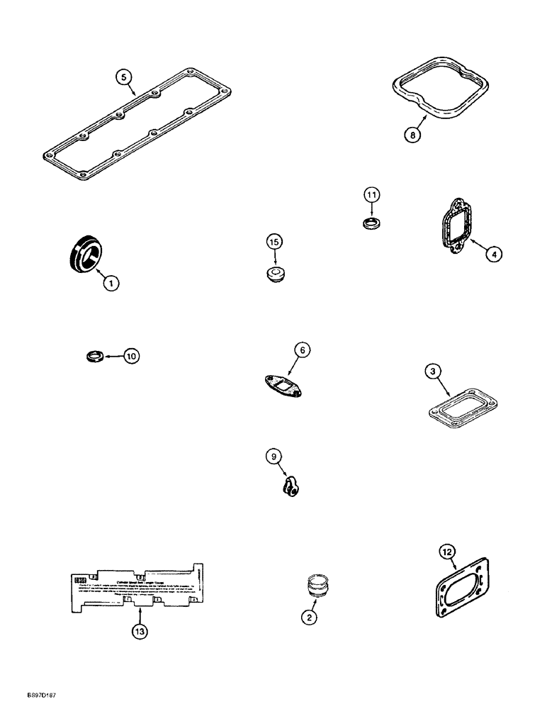 Схема запчастей Case 9020B - (2-092) - ENGINE GASKET KITS, 4TA-390 EMISSIONS CERTIFIED ENGINE, P.I.N. DAC02#2001 AND AFTER, VALVE GRIND (02) - ENGINE