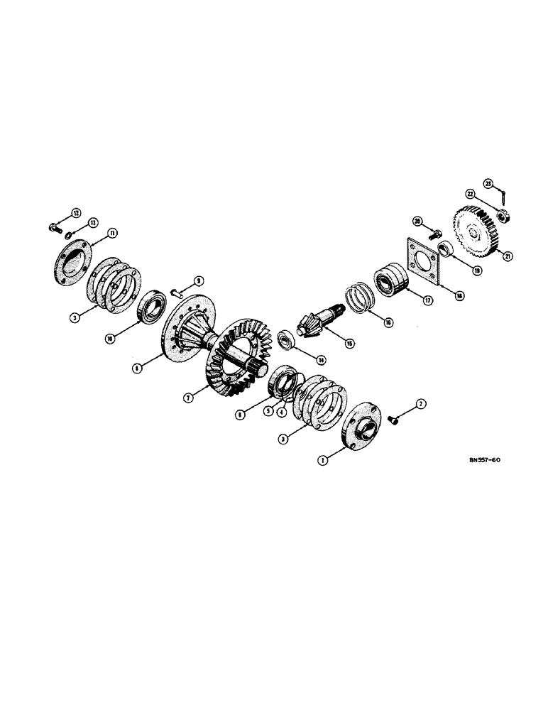 Схема запчастей Case 420B - (148[1]) - WINCH PINION AND BEVEL GEARS (18) - ATTACHMENT ACCESSORIES