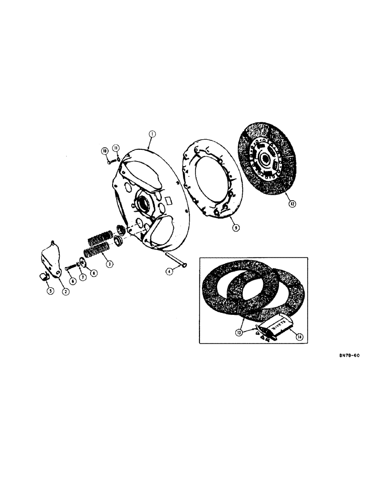 Схема запчастей Case 320 - (054) - CLUTCH (03) - TRANSMISSION