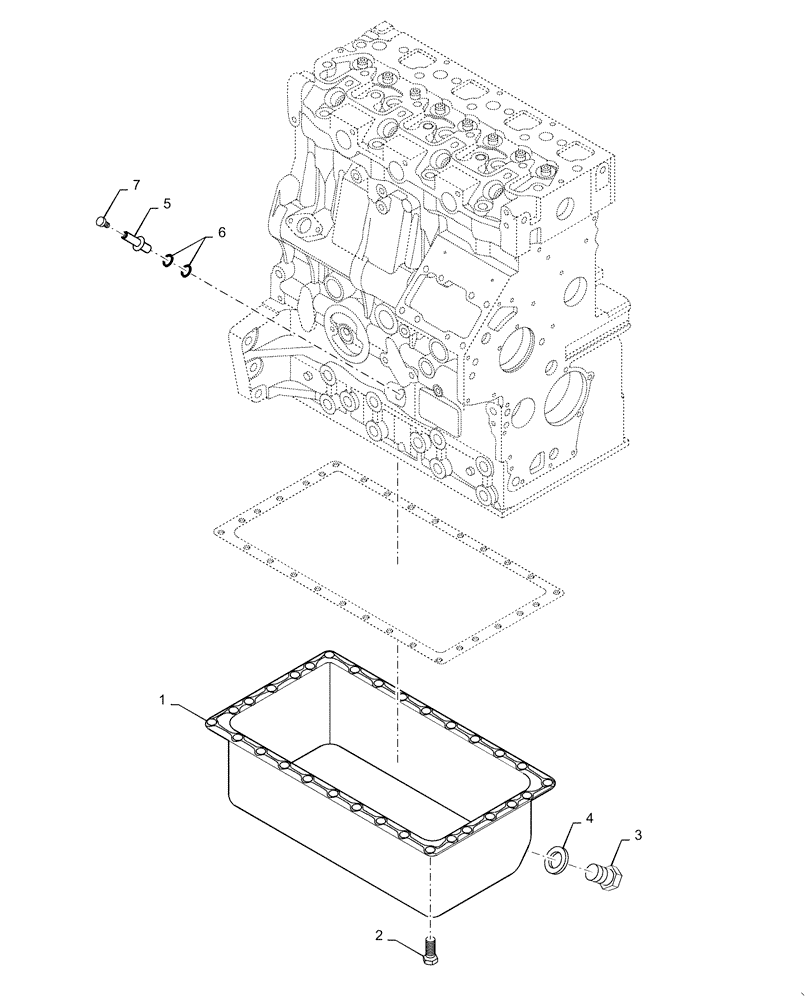 Схема запчастей Case SR150 - (10.102.AP) - OIL PAN (10) - ENGINE