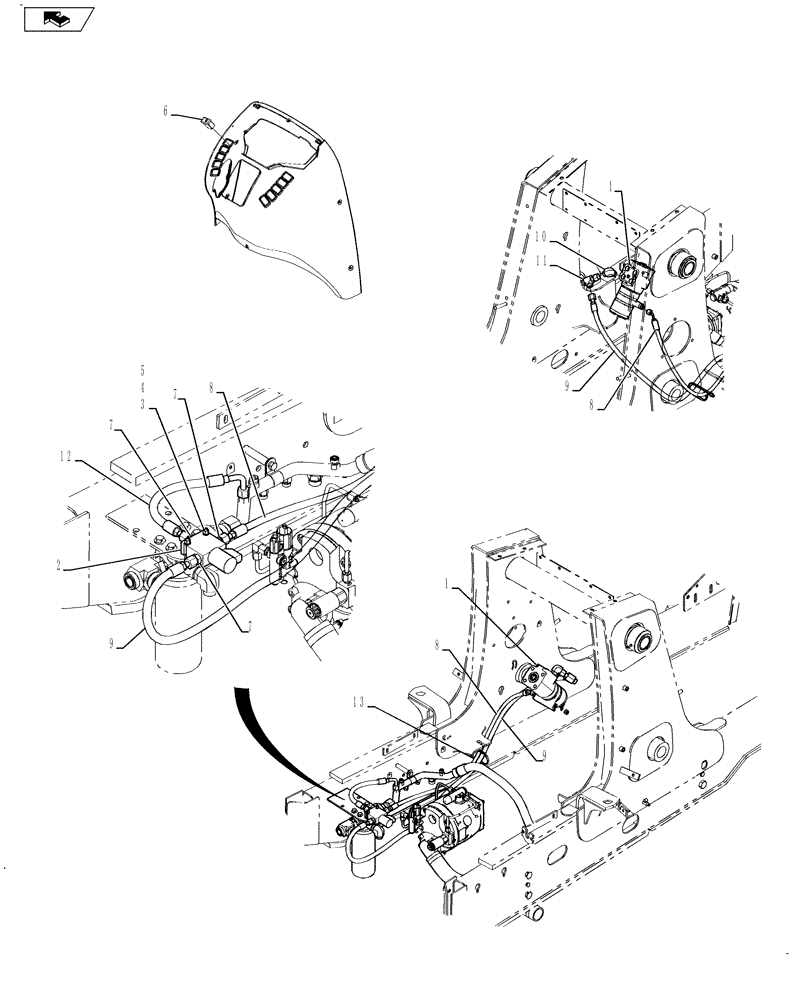 Схема запчастей Case 580SN WT - (41.200.01[02]) - STEERING - COMFORT STEER (580SN, 580SN WT, 590SN) (41) - STEERING