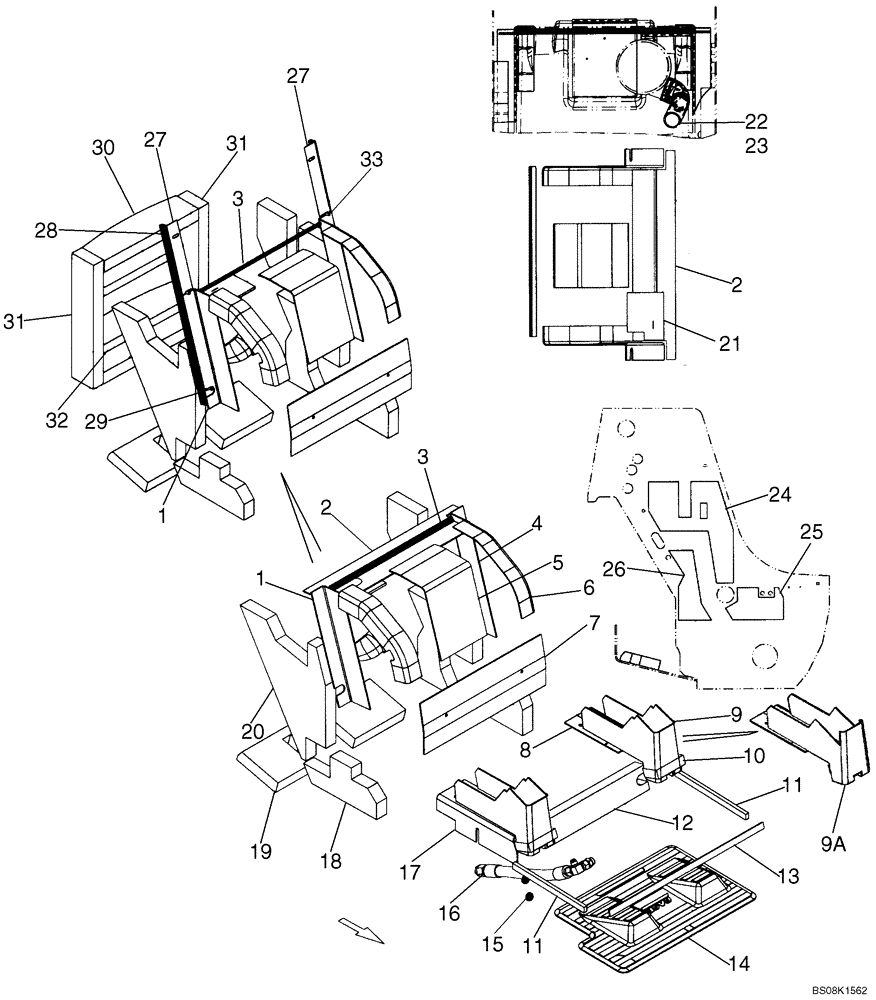 Схема запчастей Case 435 - (09-16) - NOISE CONTROL (09) - CHASSIS