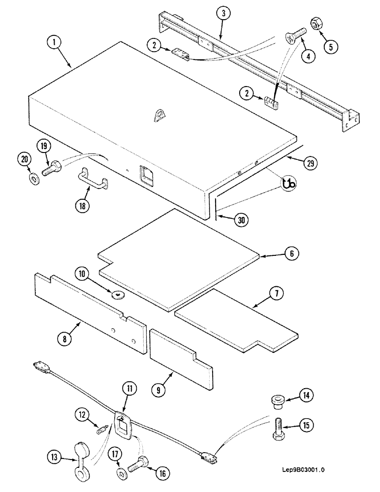 Схема запчастей Case 688C - (9B-10) - ENGINE UPPER COVER, (11016-) (05.1) - UPPERSTRUCTURE CHASSIS/ATTACHMENTS