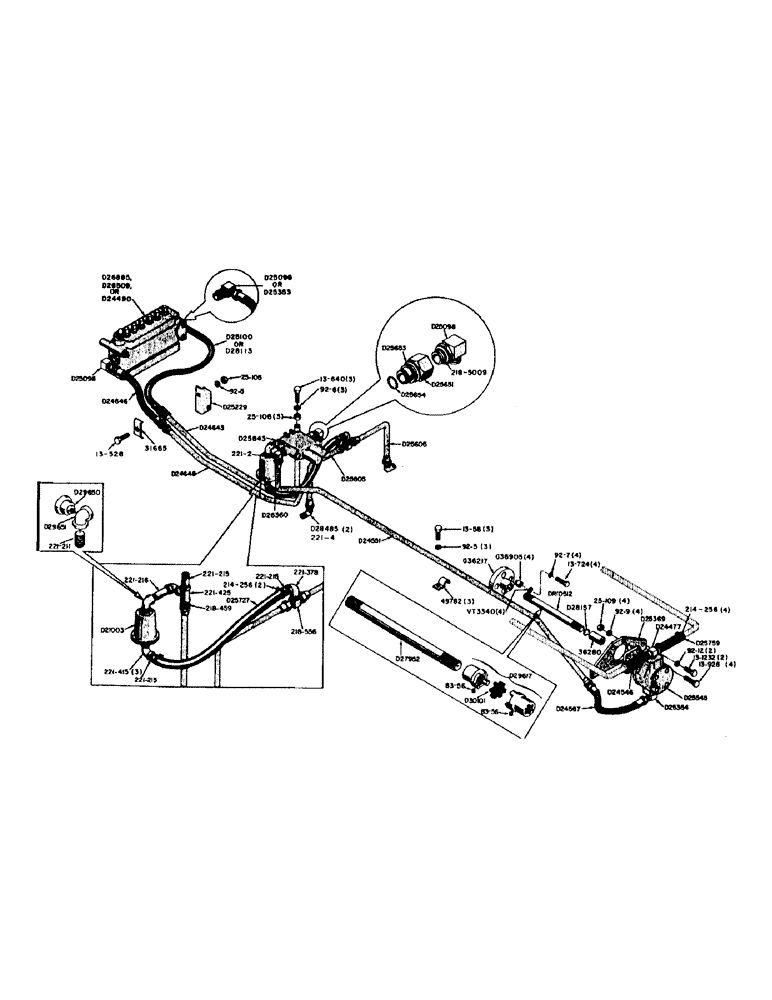 Схема запчастей Case 31 - (030) - BASIC WHEEL BACKHOE HYD. & PUMP DRIVE, BEFORE BACKHOE SN. 4058655 