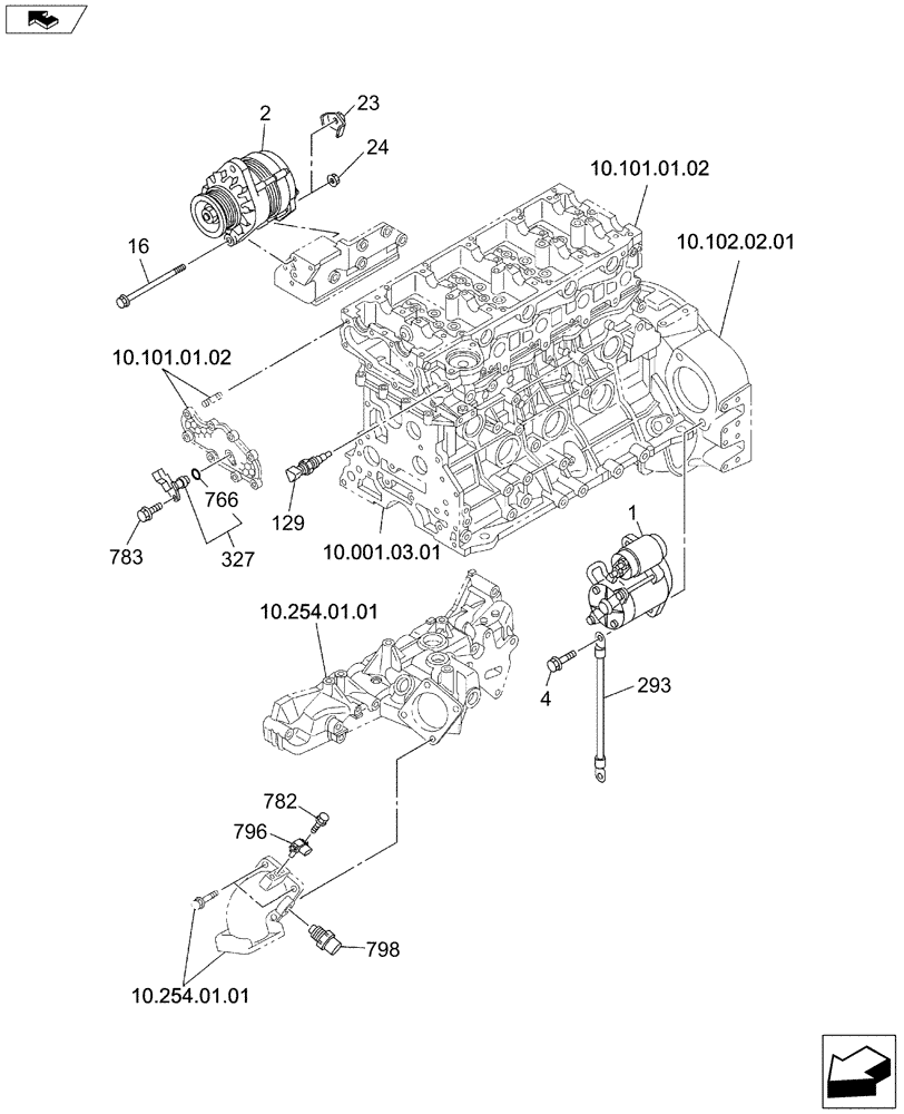 Схема запчастей Case CX145C SR - (55.510.AB[08]) - ENGINE ELECTRICAL CONTROL (55) - ELECTRICAL SYSTEMS