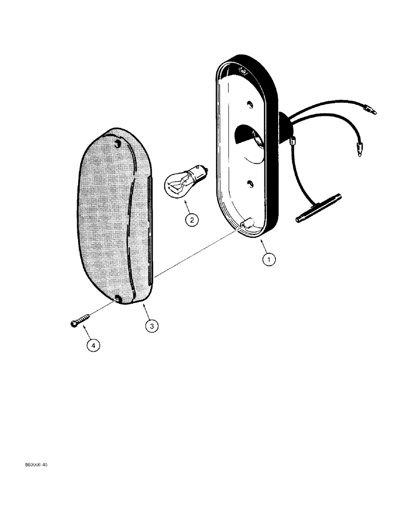 Схема запчастей Case 480F LL - (4-34) - TRACTOR LAMPS, STOP AND TAIL LAMPS, D121152 (04) - ELECTRICAL SYSTEMS