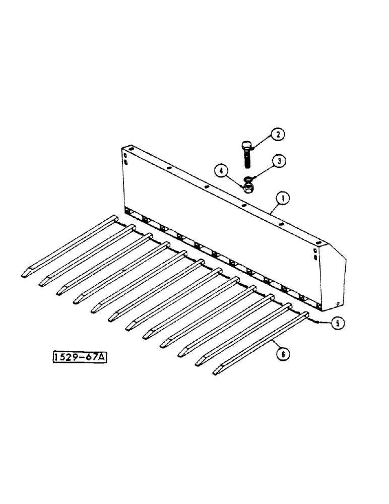 Схема запчастей Case 1529 - (220) - MANURE FORK (89) - TOOLS